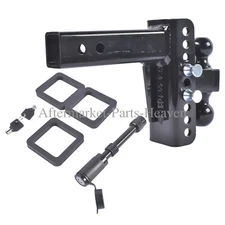 2.5in Adjustable Tow Hitch Drop Rise 6in Dual Ball 22,000lbs for Trucks SUV NEW