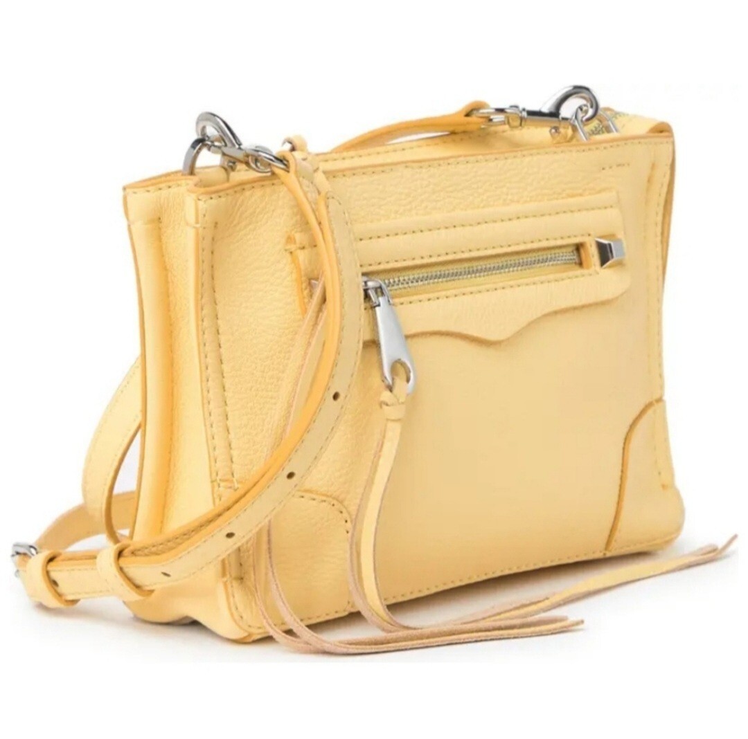 Rebecca Minkoff Regan Yellow Leather Crossbody Bag Silver Hardware eBay