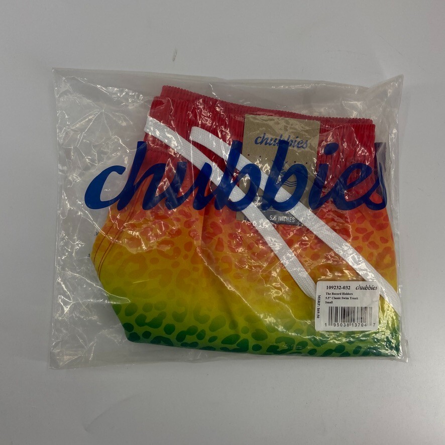 Chubbies Swim Trunks Men Small Record Holders Bathing Suit Shorts