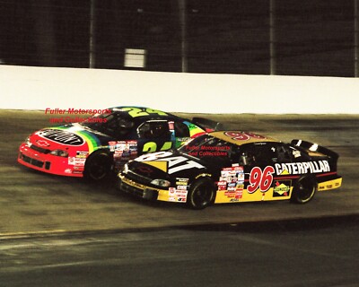JEFF GORDON #24 vs DAVID GREEN CATERPILLAR 1997 NASCAR WINSTON CUP 8X10 PHOTO