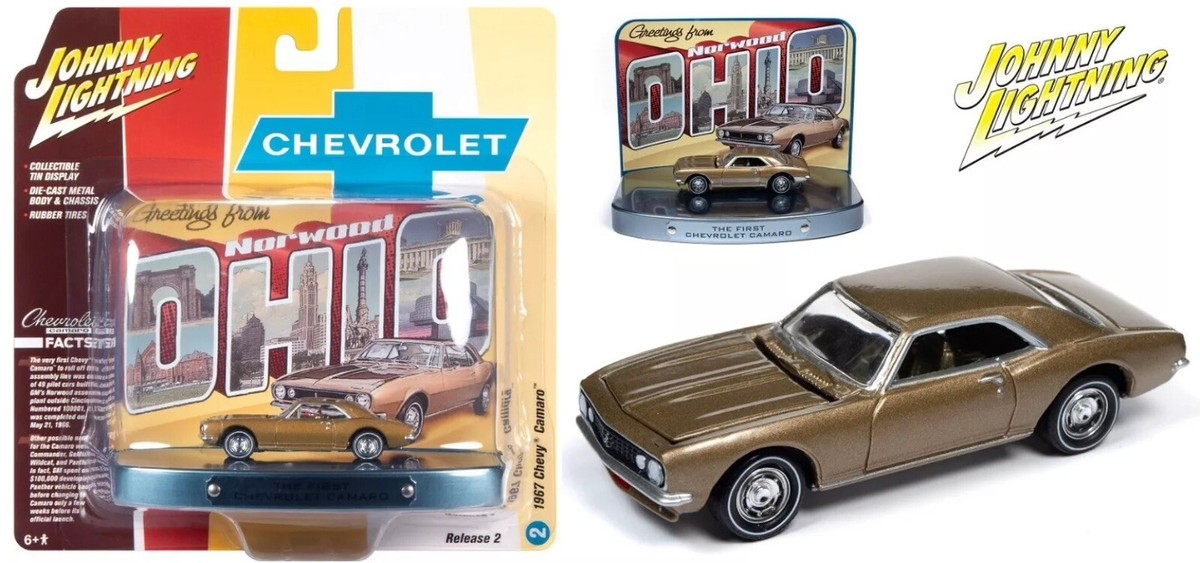 Johnny Lightning '67 Chevrolet Camaro 1:64 Diecast Diorama Tin