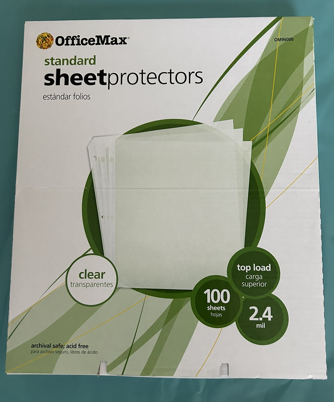 OfficeMax Clear Standard Weight Sheet Protectors 8 1/2" x 11" Clear 100