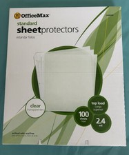 OfficeMax Clear Standard Weight Sheet Protectors 8 1/2" x 11" Clear 100-Pack
