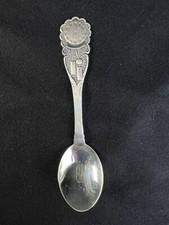 CLOCK BABY SPOON WITH A BLUE SWAROVSKI ZIRCON
