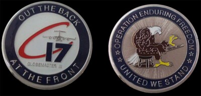OPERATION ENDURING FREEDOM C-17 GLOBEMASTER COLLECTIBLE CHALLENGE COIN COINS NEW