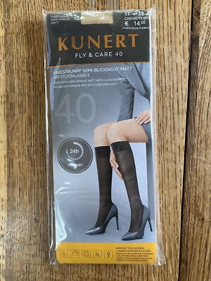 Kunert Fly & Care 40 semi opaque graduated compression socks stocking knee
