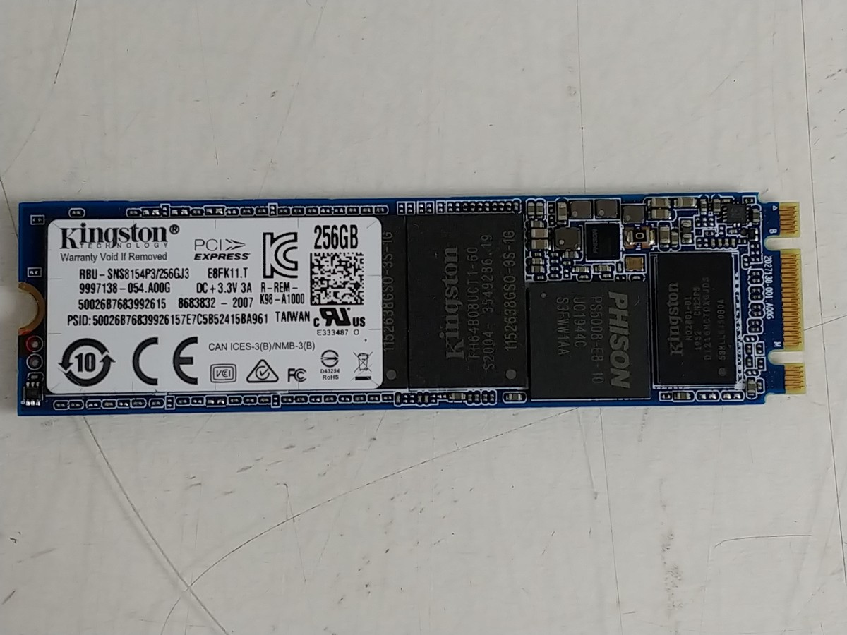 Kingston RBU-SNS8154P3/256GJ3 256 GB NVMe 80mm Solid State Kingston RBU-SNS8154P3/256GJ3 256 GB NVMe 80mm Solid State
