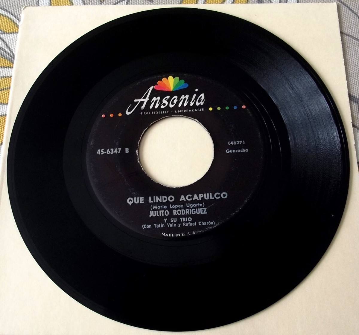 JULITO RODRIGUEZ Que lindo Acapulco ANSONIA 45 rpm 7” Latin