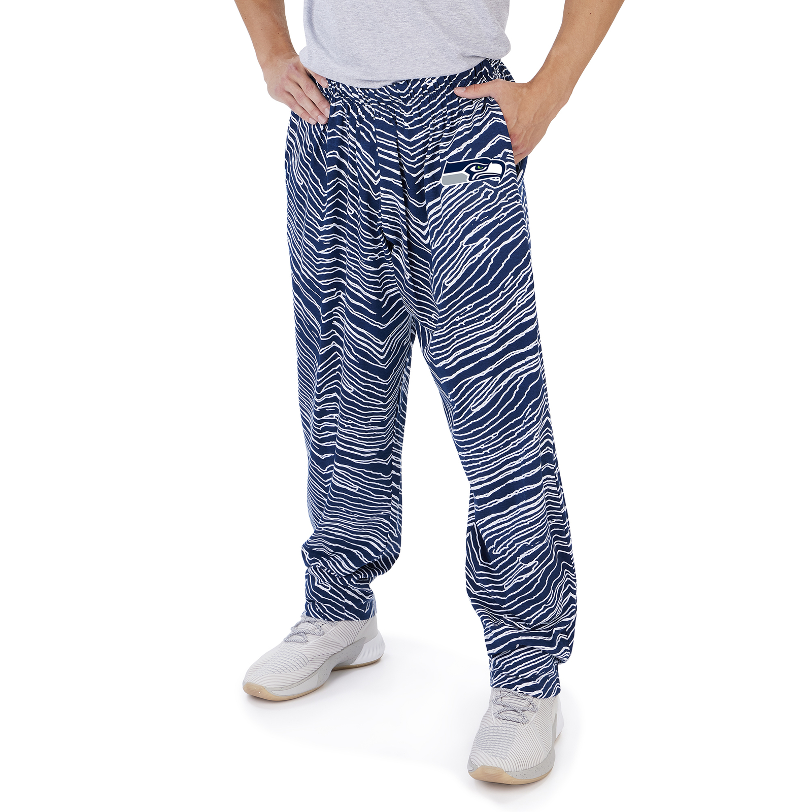 Удобные брюки Zubaz NFL Mens Seattle Seahawks Zebra Outline