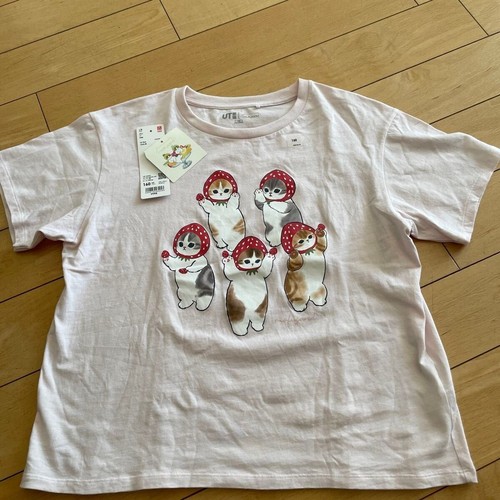 Camiseta Gráfica Uniqlo Mofusand Fruits Paradise UT Mangas Cortas Rosa Niños 160cm - Imagen 1 de 5