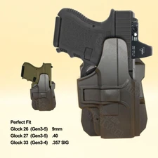 G33 Holster For Glock 33 26 27 Gen5 4 3 2 1 G26 G27 G33 9 mm .40 Tactical Holder