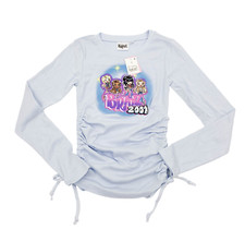 Bratz Womens Juniors Size XS Bratz 2001 Long Sleeve Graphic T-Shirt Light Blue