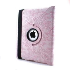 NEW GMYLE(TM) Pink 360 Degree Rotating Swivel PU Leather Magnetic Wake Up Sleep!