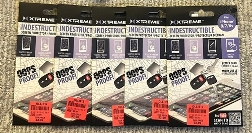 NEW NIP Xtreme Indestructible Screen Protector Fits iPhone 8/7/6s LOT OF 5!!