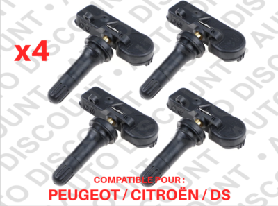 Capteurs De Pression Des Pneus - Lot De 4 Pièces - Compatibles Références 9683420380, 8620260, 5430W0 - Pour Voiture - 11