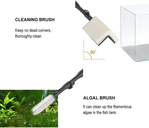 Aquarium Cleaning Tools Fish Tank Cleaner Set 6 in 1 with Algae Scraper Glass Sp - Picture 4 of 10
