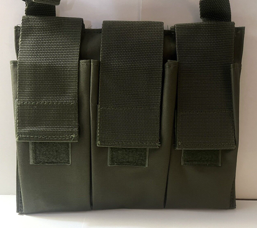 NEW 6 Pack Magazine Pouch Carrier ~ OD Green w/ Shoulder Strap - Picture 3 of 4