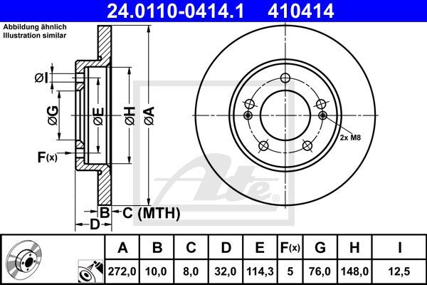 Disques de frein Hyundai i30 1.4 MPI anti-vibration pour supprimer les bruits au freinage