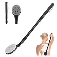 Back Scrubber for Shower25" Long Handle Shower Brush for Body Exfoliator and ...