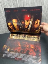 Pirates Of The Caribbean Fold-Out Disney Premiere PROMO Poster Johnny Depp 2003