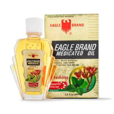 Eagle Brand Gold Peppermint Clove Eucalyptus Medicated Oil 24 mL Dau vang Con O
