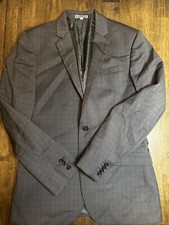 New EXPRESS PHOTOGRAPHER Men Size 38R Fitted Wool Spandex Jacket Blazer Coat