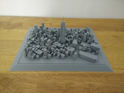 Midtown Manhattan Skyscrapers Buildings New York City Cityscape 3D Printed Model