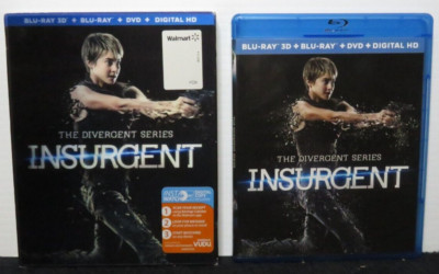 INSURGENT THE DIVERGENT SERIES 3D + DVD + BLU-RAY 3 DISCS