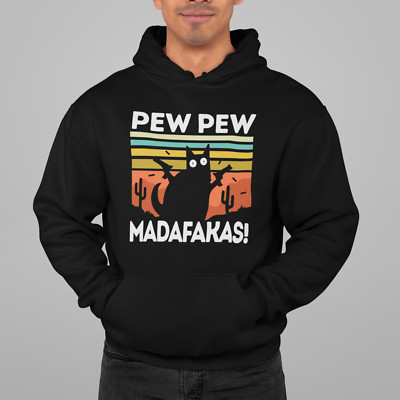 Herren Hoodie PEW PEW MADAFAKAS! Kapuzenpullover mit Sprüchen Fun