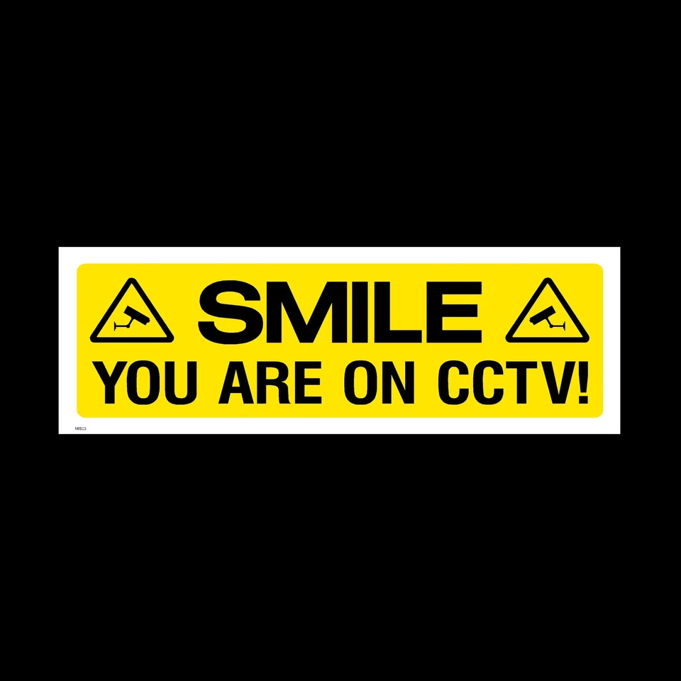 SAFETYSIGNS&STICKERS CCTV Sign, Sticker - All Sizes & Materials - Security, Camera, Warning (MISC3)