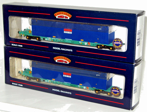 37302 Bachmann 2 x Intermodal Drehgestell + SEACO Container  | Condition: New
