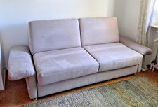 SCHLAFSOFA MIT BETTFUNKTION 220 CM – INKL. MATRATZE & STAURAUM