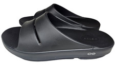OOFOS Sandals Ooahh Recovery Sandals Mens 10 Womens 12 Black Sport Comfort Slide