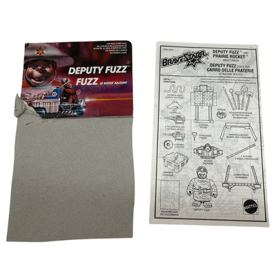 Bravestarr Deputy Fuzz & Prairie Rocket Anleitungsblatt & Kartenteil von Mattel