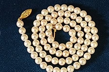 AAA Akoya 5mm Pearl Necklace 14k gold clasp.