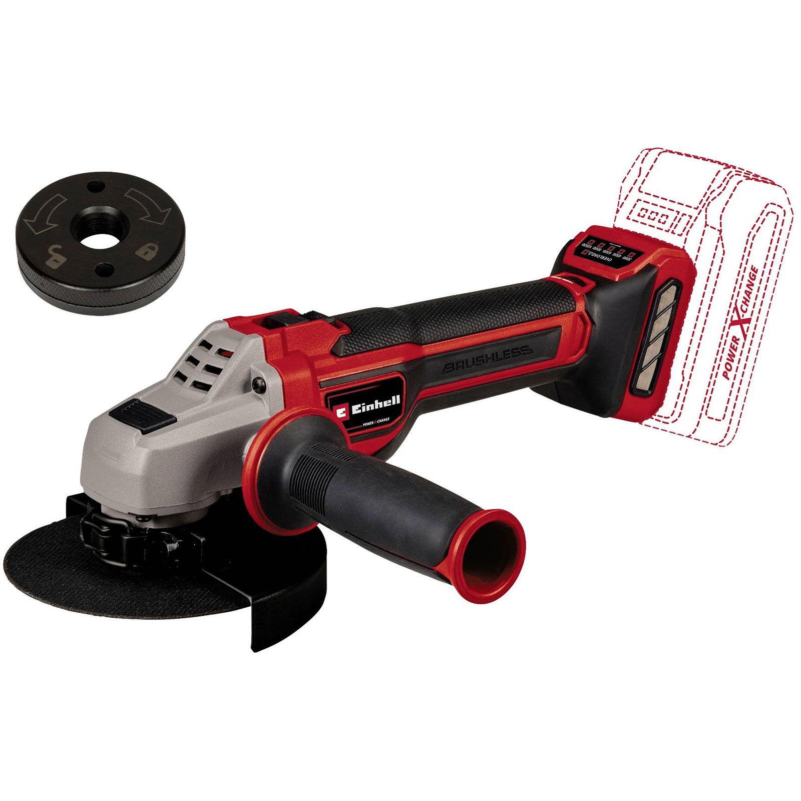 Einhell Power X-Change Cordless Angle Grinder Brushless 125mm 18V
