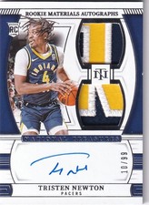 2024-25 Panini NT NBA No. RMD-NEW Tristen Newton Rookie Patch On-Card Auto 10/99