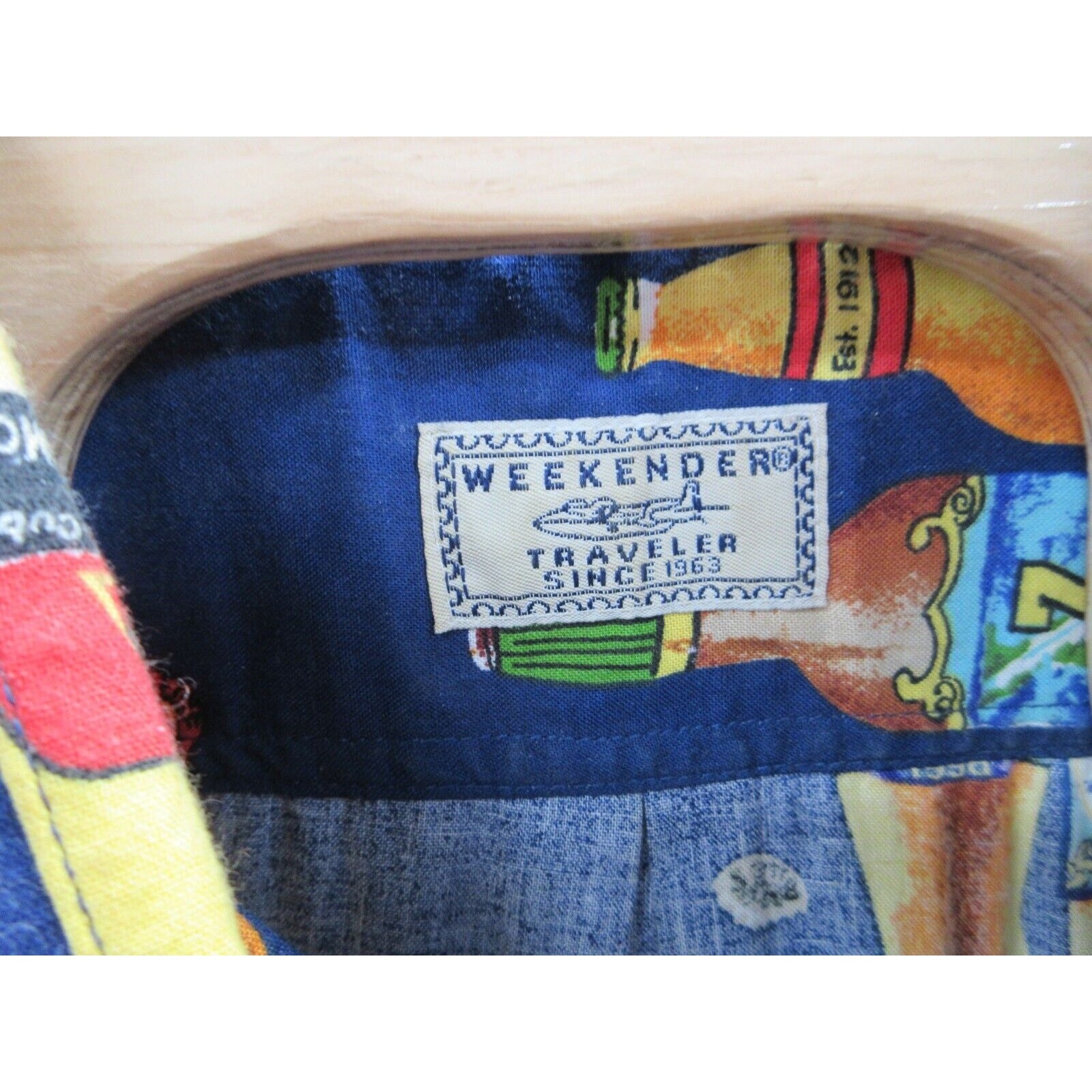 WEEKENDER Traveler Men's Large Button Casual Shirt BEER Key West Aruba Bermuda + image 2