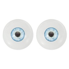 32mm Doll Eyes,1 Pair Realistic Acrylic Eyes, Light Ice Blue