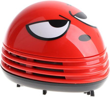 Cute Portable Cartoon Mini Desktop Vacuum Desk Dust Cleaner Red