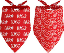 Mother'S Day Love Dog Bandana 2 Pack Dog Birthday Bandana Mothers Day Pet Scarf