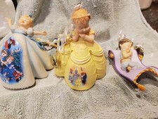 DISNEY Ashton Drake Dream Come True Ornament Lot of 3 Wendy Jasmine Belle
