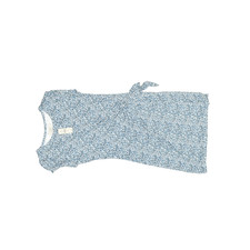 NEW LOFT Petite SP Blue Floral Print Tie Waist Lined Mini Dress NWT