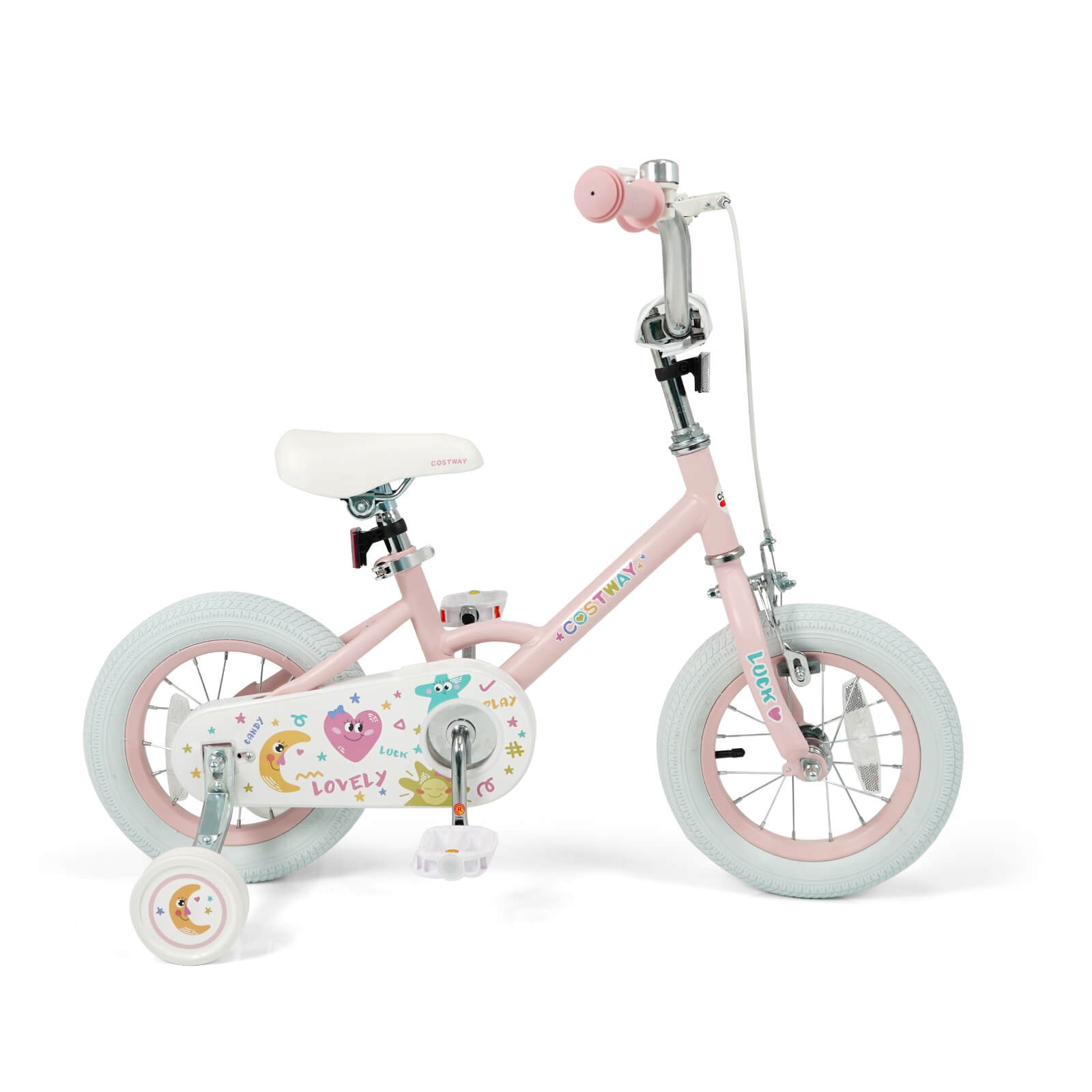 12 Inch Kids Bike for Girls Boys Age 3-8 Years w/Training Wheels, Coaster Brake