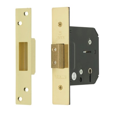 Padlocks 5 Lever Mortice Deadlock 3In Brass