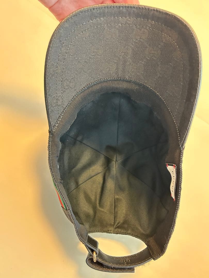 Gucci Black Gg Pattern Baseball Cap - image 7