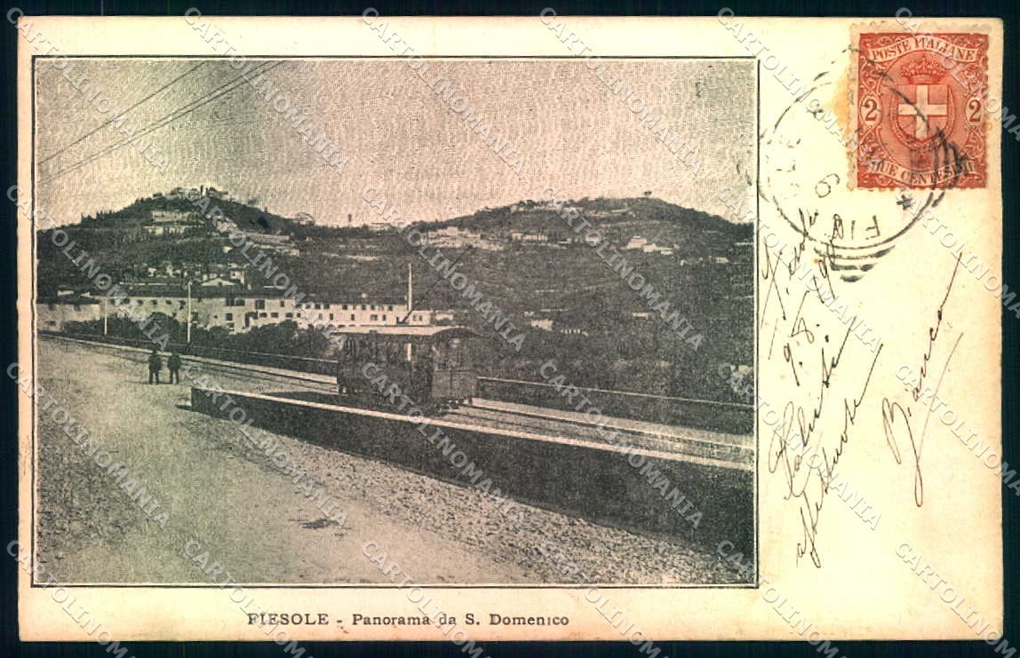 Firenze Fiesole San Domenico Tram cartolina JK0933