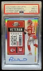 2020 Panini Contenders Optic Patrick Mahomes II Veteran Ticket Auto #/15 PSA 9 7