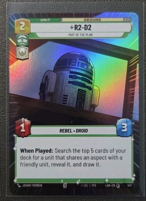 Star Wars Unlimited R2-D2 LAW 647 Hyperspace Foil  Card  Lawless Time