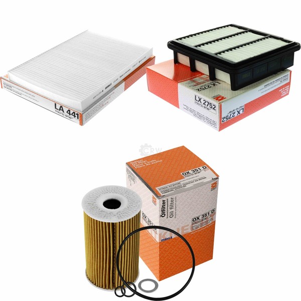 Mahle / Knecht Innenraumfilter LA 441 Luftfilter LX 2752 ÖLfilter OX 351D-image